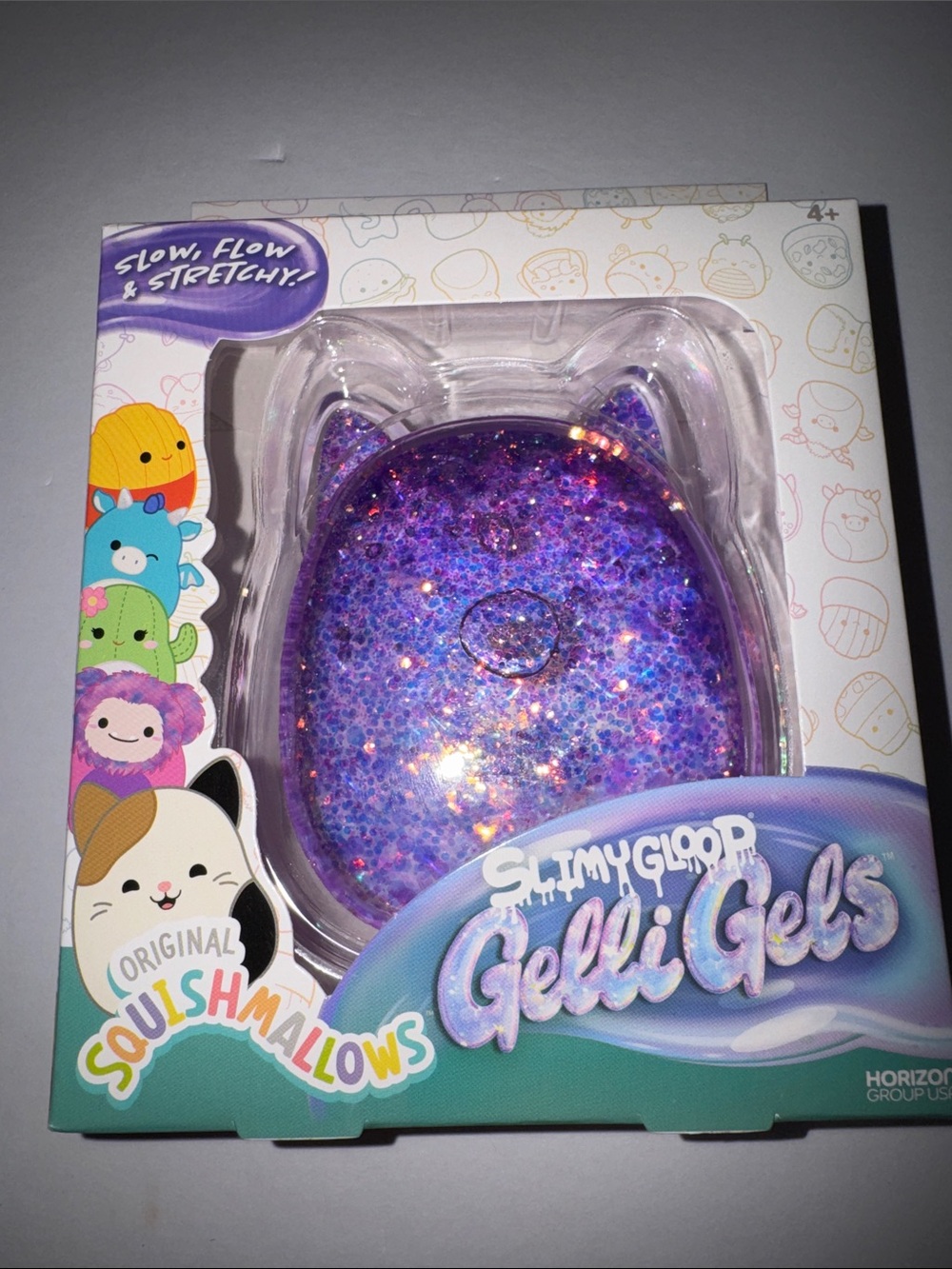 Squishmallows Gelli Gels Slimy Gloop - Purple with Glitter